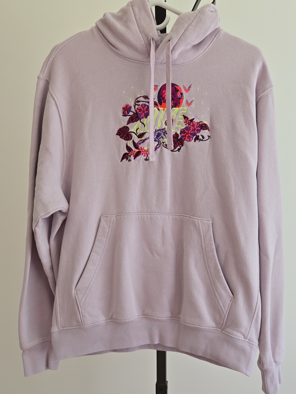 Nike Lavender Pullover Hoodie with Floral Logo